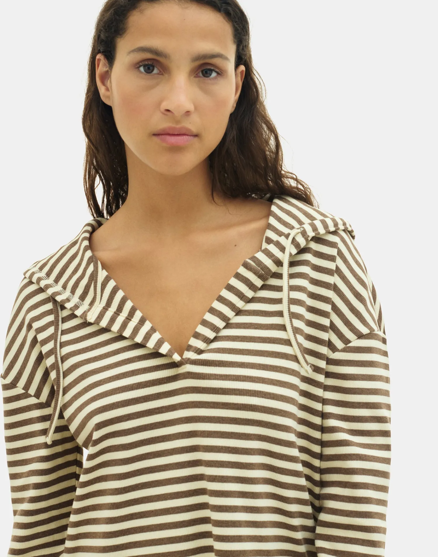 Natura Selection Camiseta Rayas 149790-BEIGE Discount