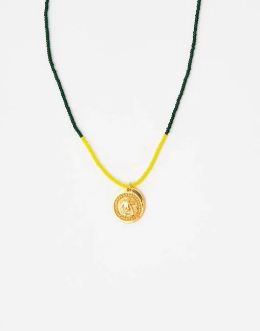 Natura Selection Collar Colgante Palmeras 139906-GOLD Clearance