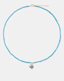 Natura Selection Collar Minicorazón Piedra 149976-BLUE Hot