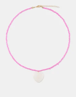 Natura Selection Collar Piedra Corazón 149975-PINK New