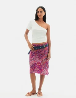 Natura Selection Falda Paisley 147772-FUCHSIA Clearance