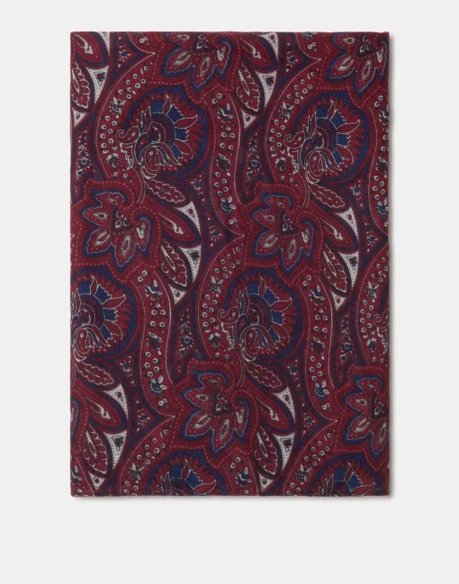 Natura Selection Fular Paisley 150068-BURGUNDY New