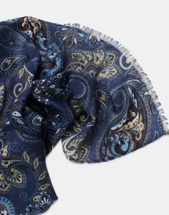 Natura Selection Fular Paisley Grande 147878-BLUE Discount