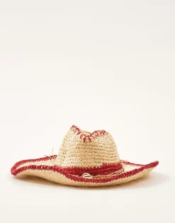 Natura Selection Sombrero Papel Conchitas 145568-RED New