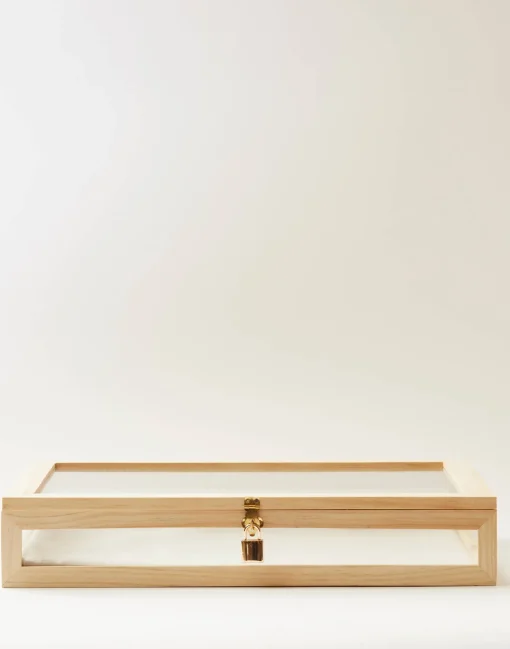 Natura Selection Vitrina Cristal Y Madera Grande New
