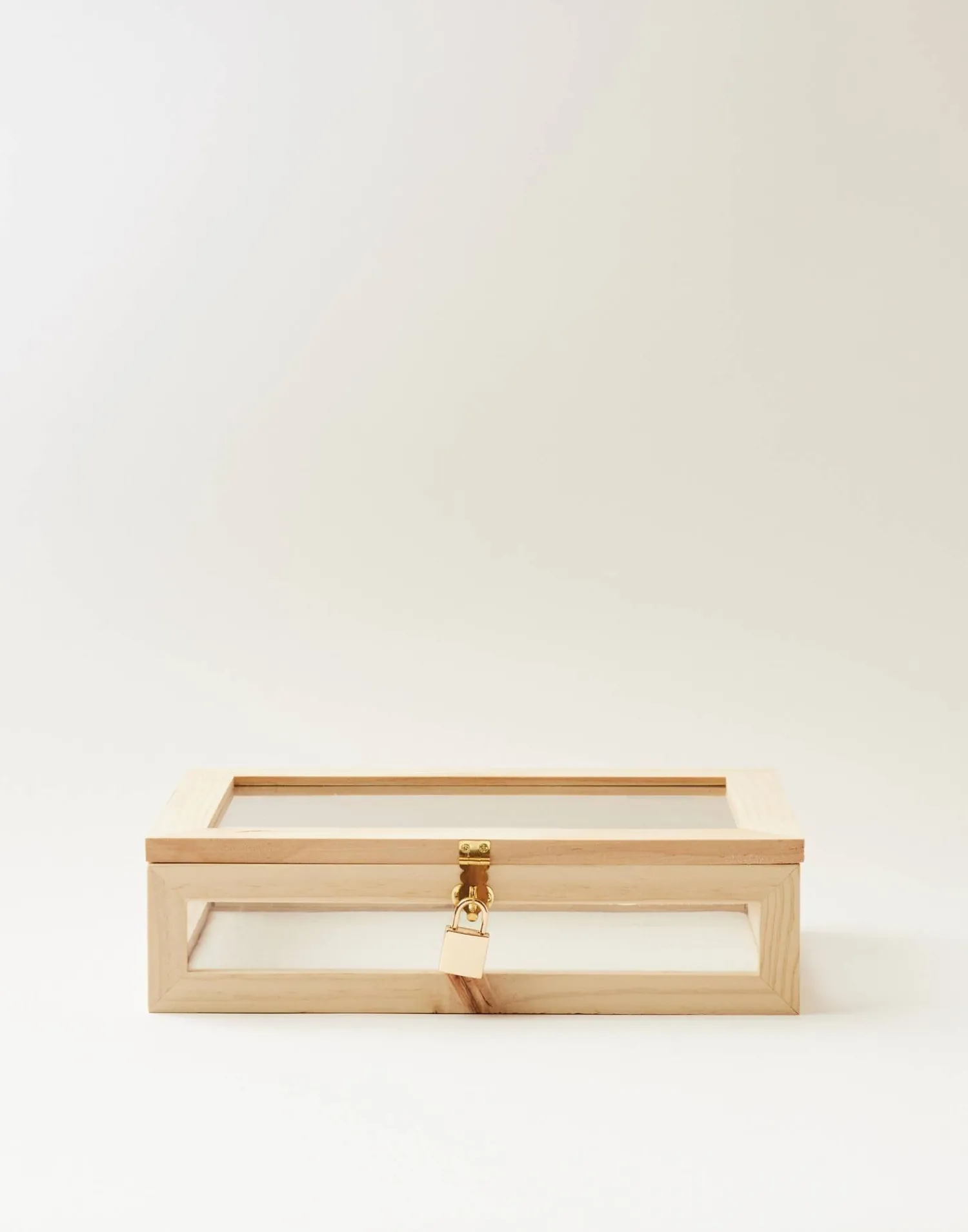 Natura Selection Vitrina Cristal Y Madera Pequeña 144133-NATURAL Hot